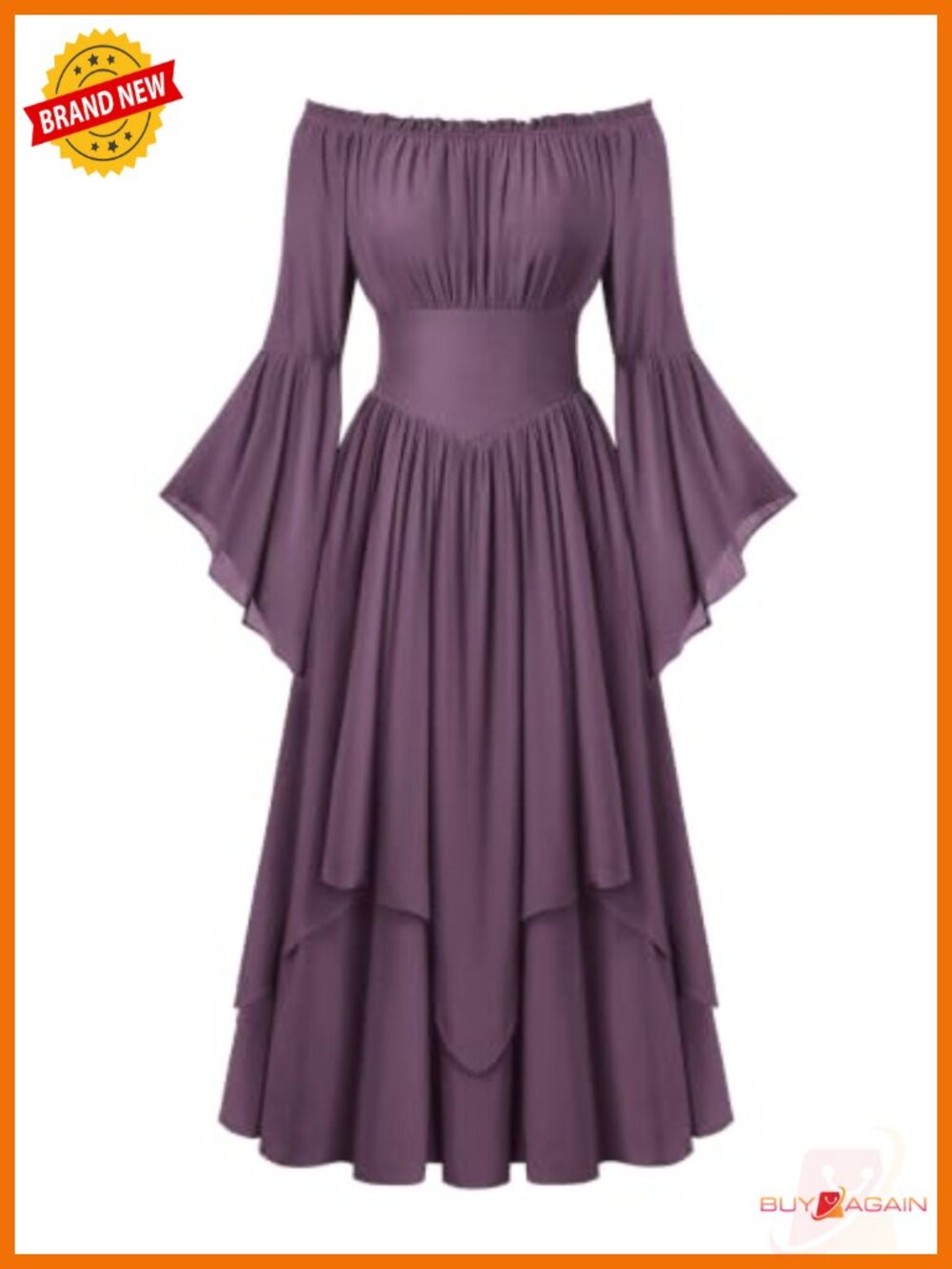 Women's Renaissance Costume Bell Sleeve Maxi Dress